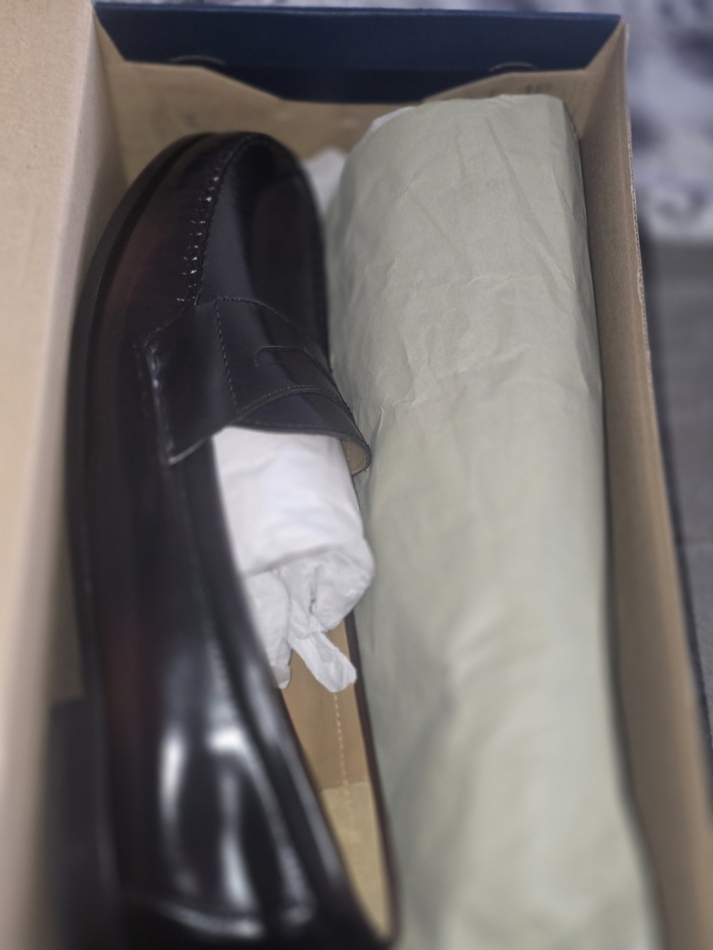 Cole Haan Men's Black Leather Penny Loafers